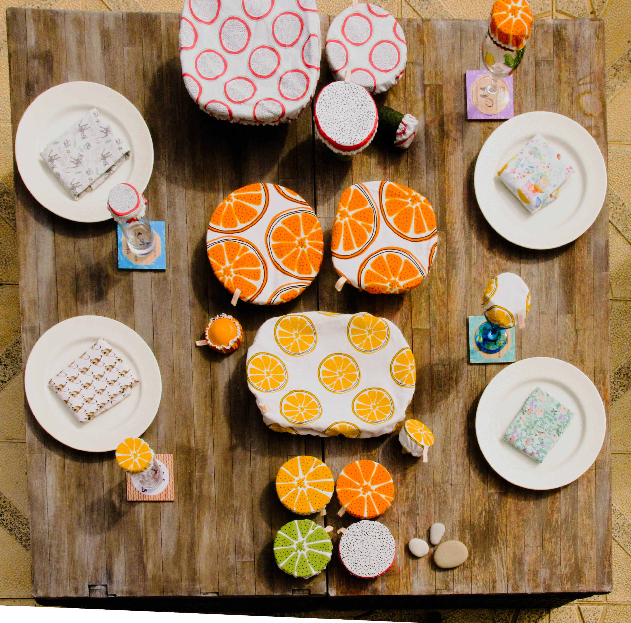 Where art covers food - bowl covers
